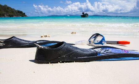 Snorkelling on siam bay PhuketThailandの写真素材