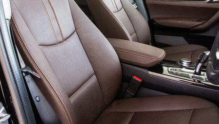 close up car seat