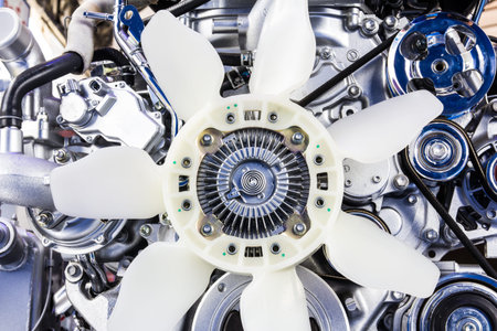 Close up part of car engine