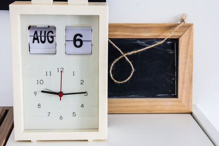 Decoration room clock on a table