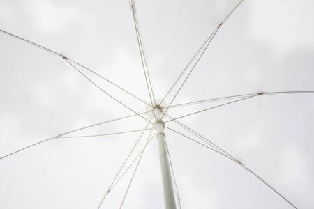 close up abstract of white umbrellaの写真素材