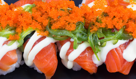 sushi on the plateの写真素材