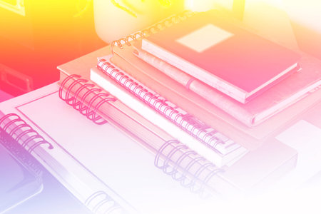 Books on the table