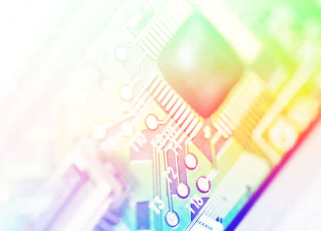 Detail of electronic board ,Macro with extremely shallow dof.の写真素材