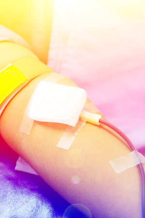 close up of blood donationの写真素材
