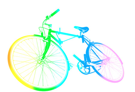 bicycle fixed gear with color filtersの写真素材