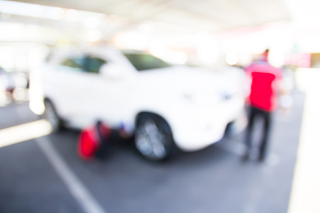 blurred car washの写真素材
