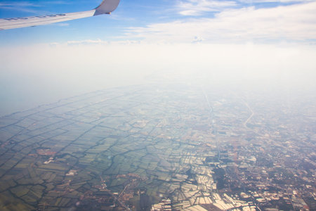 View from planeの写真素材