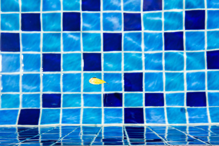 Water wave in swimming poolの写真素材