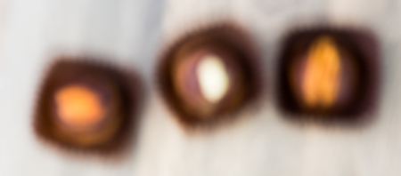 Abstract blurred chocolate ballの写真素材