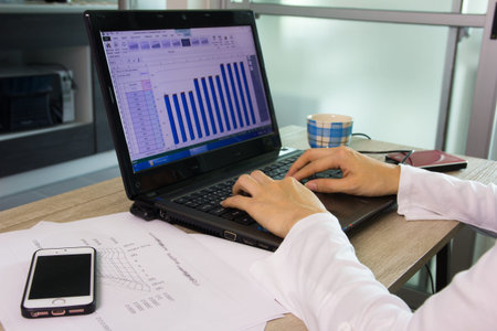 Business documents on office table