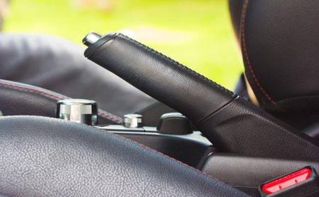 Handbrake.Car Interiorの写真素材