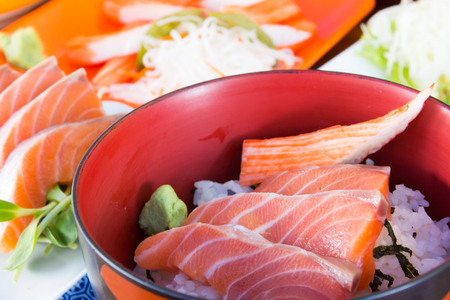 japanese food sashimiの写真素材