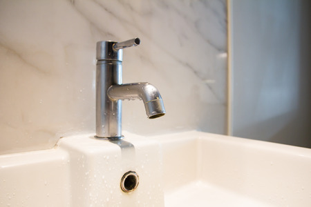 Modern wash basin in the bathroomの写真素材