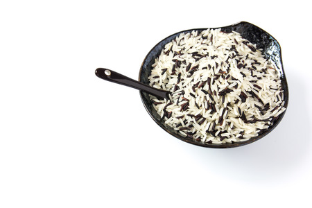 Mixed rice on plateの写真素材