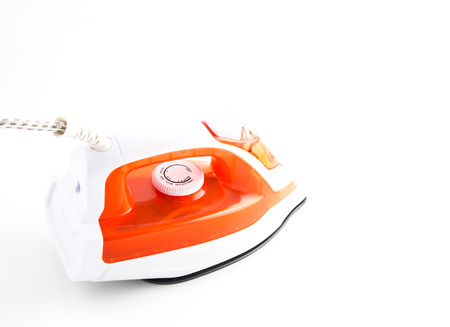 Iron  on a white backgroundの写真素材