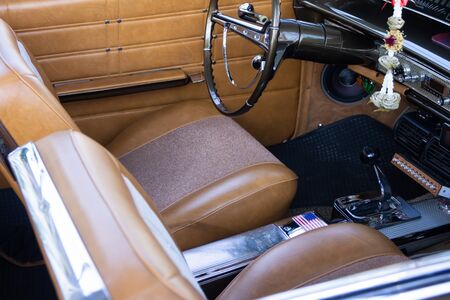 Classic car interiorの写真素材