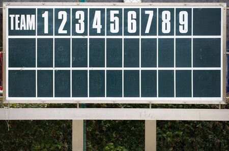 Baseball scoreboardの写真素材