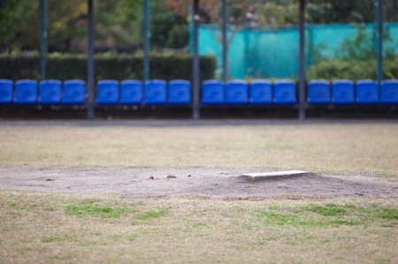 Baseball Pitching moundの写真素材