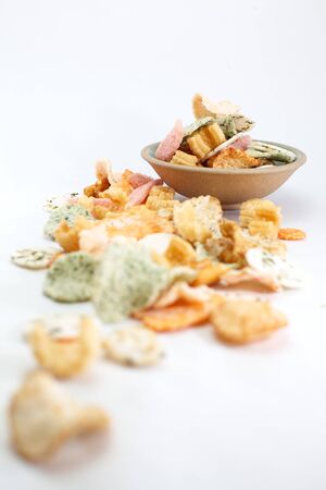 Mixed rice chipsの写真素材