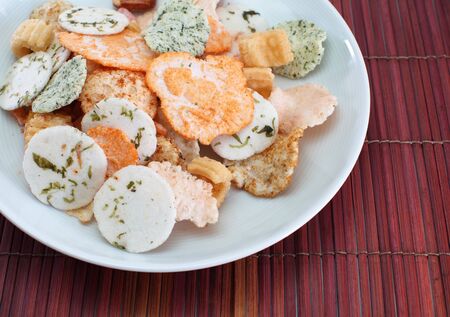 Mixed rice chipsの写真素材