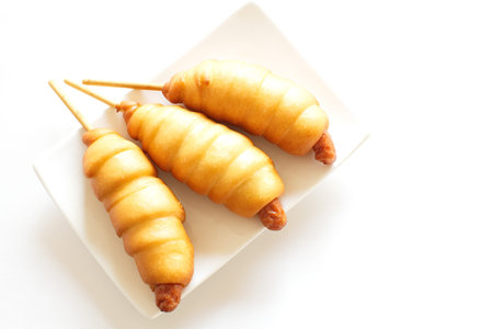 Corn Hot Dogsの写真素材