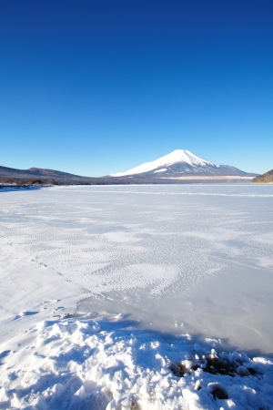 Mountain Fuji in winterの写真素材