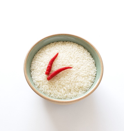 Uncooked white riceの写真素材