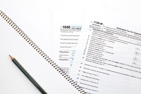 Tax forms 1040  U S Individual Income Tax Return  の写真素材