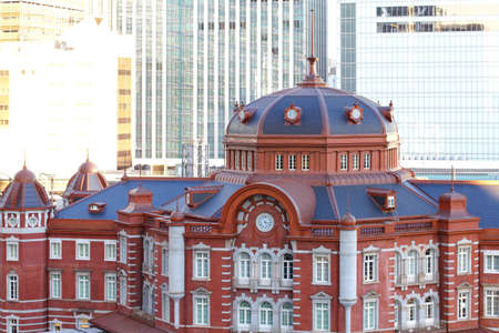 Restored Tokyo station, Japan のeditorial素材