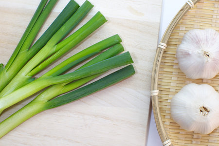 spring onions の写真素材