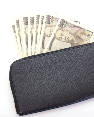wallet and Japanese money の写真素材