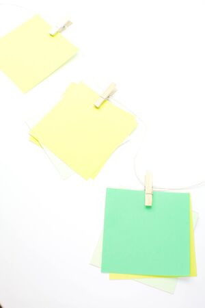 Green sticker, isolated on white background の写真素材