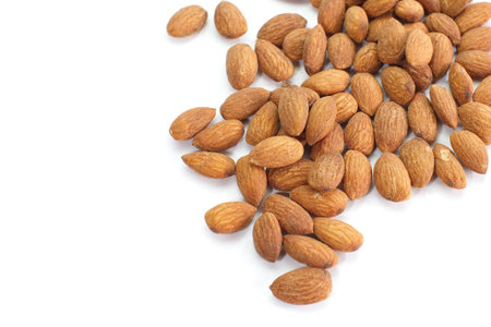 Almond isolated on white の写真素材