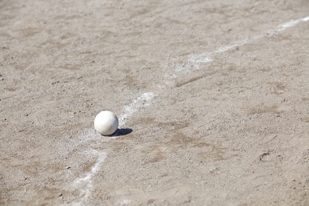 Baseball on the Pitchers Mound の写真素材
