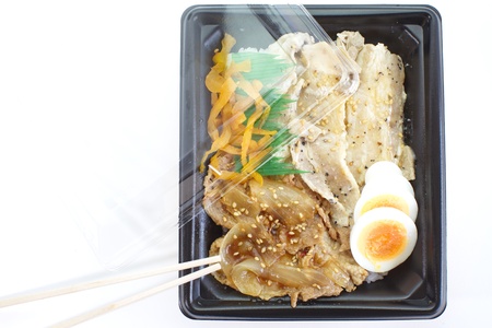 Bento lunchbox Japanese style quick meal that plenty of good nutrition の写真素材