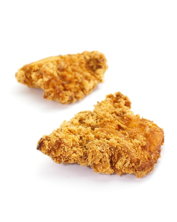 Fried chicken in isolated white の写真素材