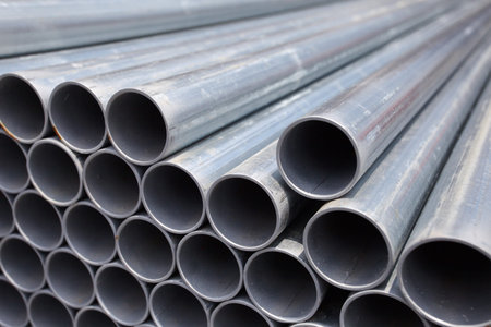 Stack of steel pipes  