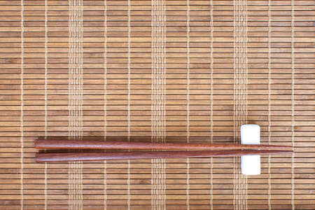 Chopsticks and Asian table setting の写真素材