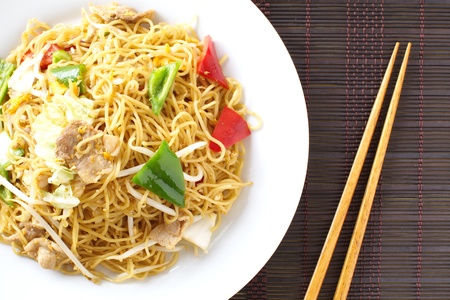 Chinese food, fried noodle の写真素材