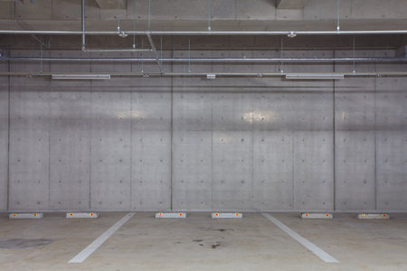 indoor or underground carparkの写真素材