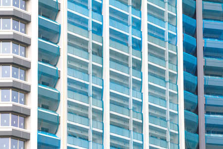 Close up of flats being built