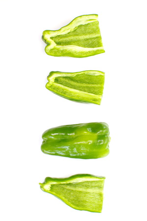fresh green bell pepper の写真素材