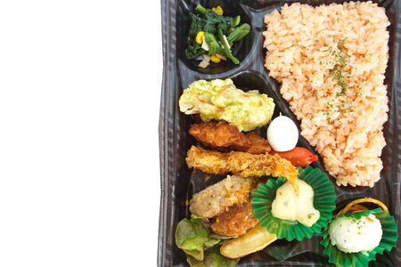 Contemporary Japanese ready-made lunchbox  bento box の写真素材