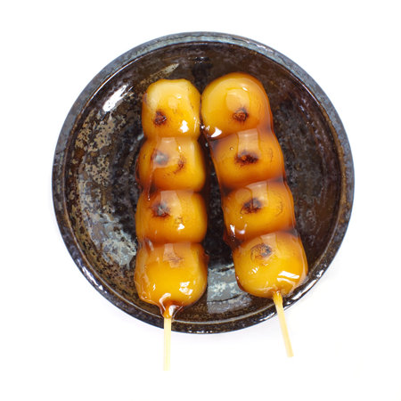 mitarashi Dango lapanese dumpling and sweet made from rice flourの写真素材