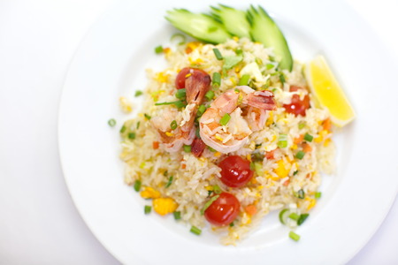 Shrimp fried riceの写真素材