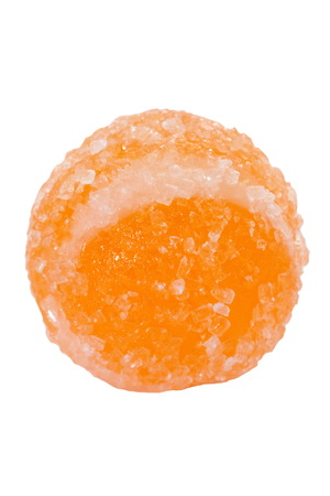 close - up  sweet colorful candy on whiteの写真素材