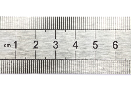 close - up metal ruler equipment at centimeter の写真素材