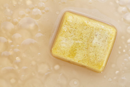 Chicken bouillon stock cubeの写真素材
