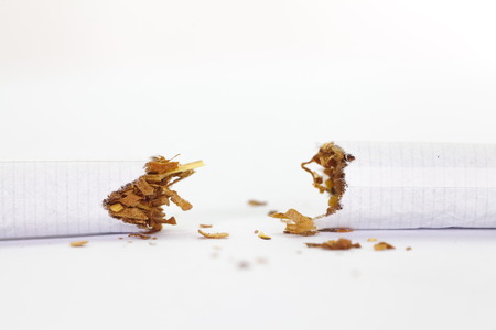 Close - up of the broken cigaretteの写真素材